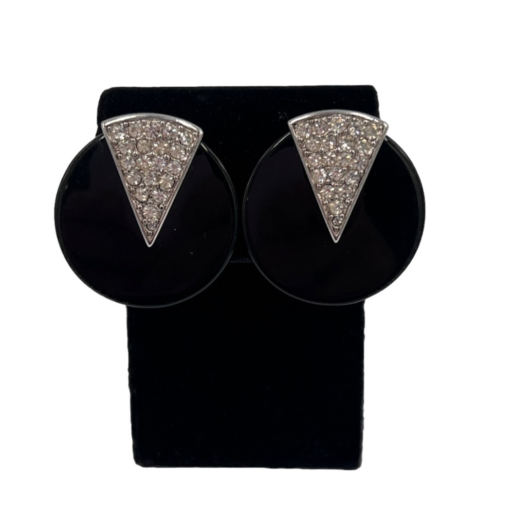 Trifari Art Deco Clip On Earrings